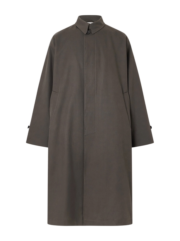 Photo: Herno - Slub Cotton-Twill Coat - Brown