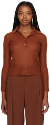 Vince Brown Brushed Polo