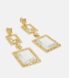 Rebecca Vallance Embellished gold-plated drop earrings