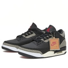Air Jordan x Levi's 3 Retro SP Sneaker in Black Denim/Black/Gym Red