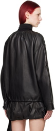 Helmut Lang Black Zip Leather Jacket