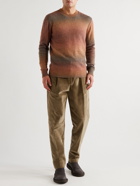 Altea - Tapered Belted Cotton-Blend Corduroy Trousers - Brown