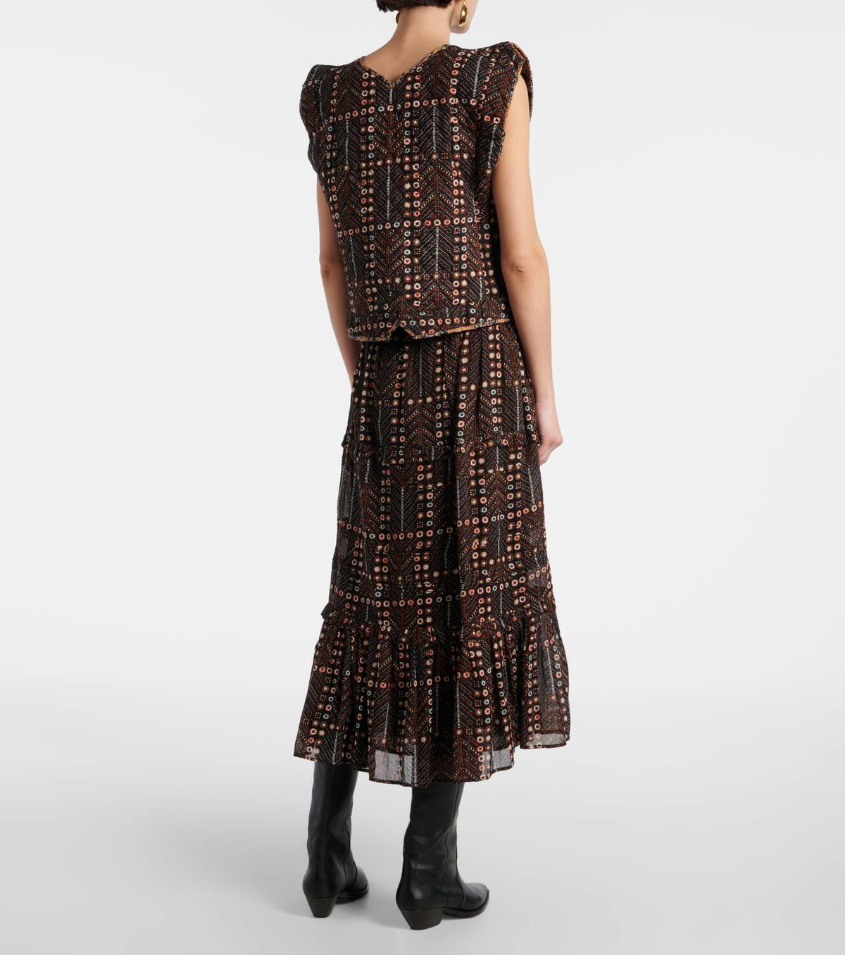 Marant Etoile Cerza embroidered embellished cotton cardigan