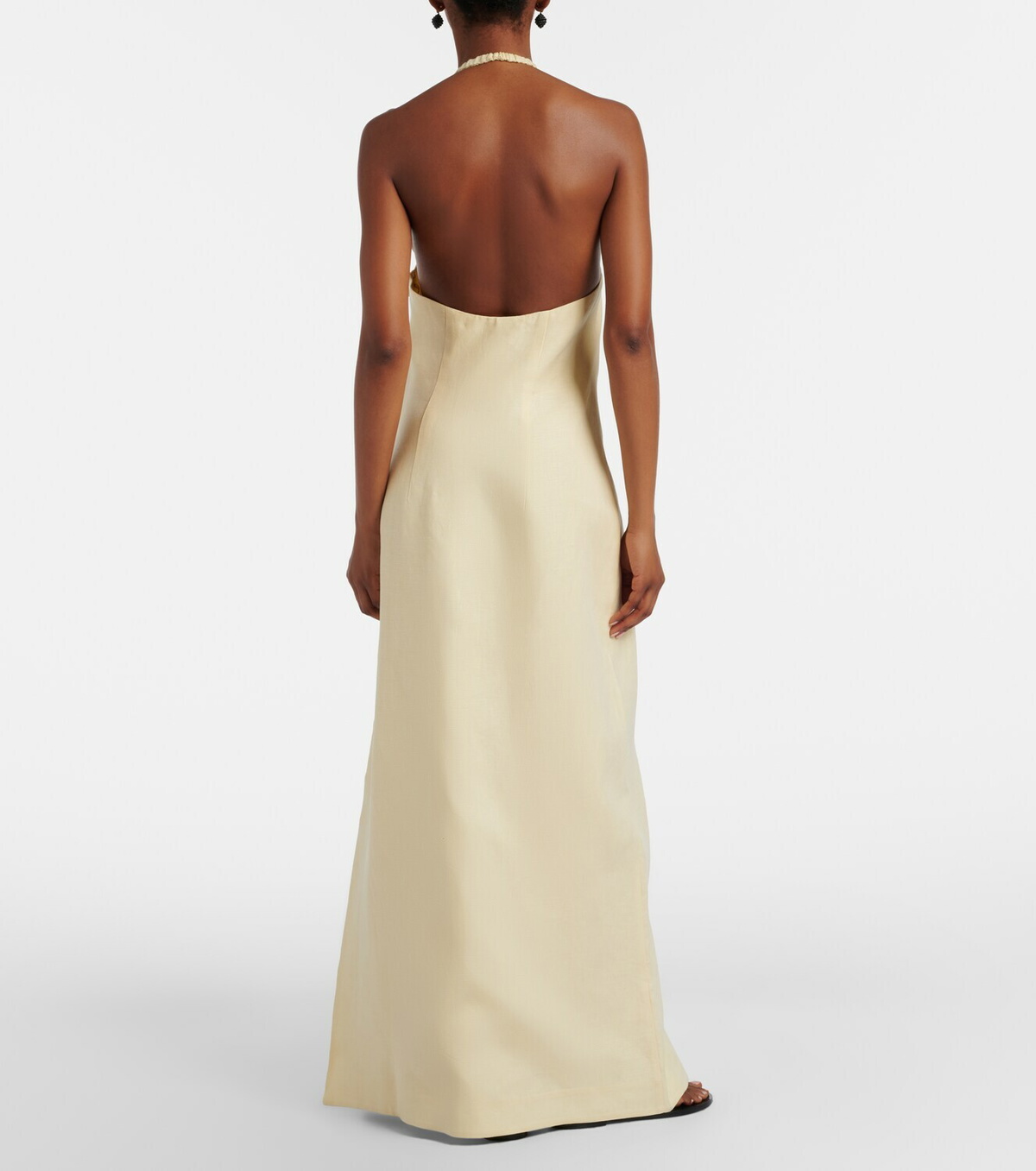 SIR Halterneck linen maxi dress