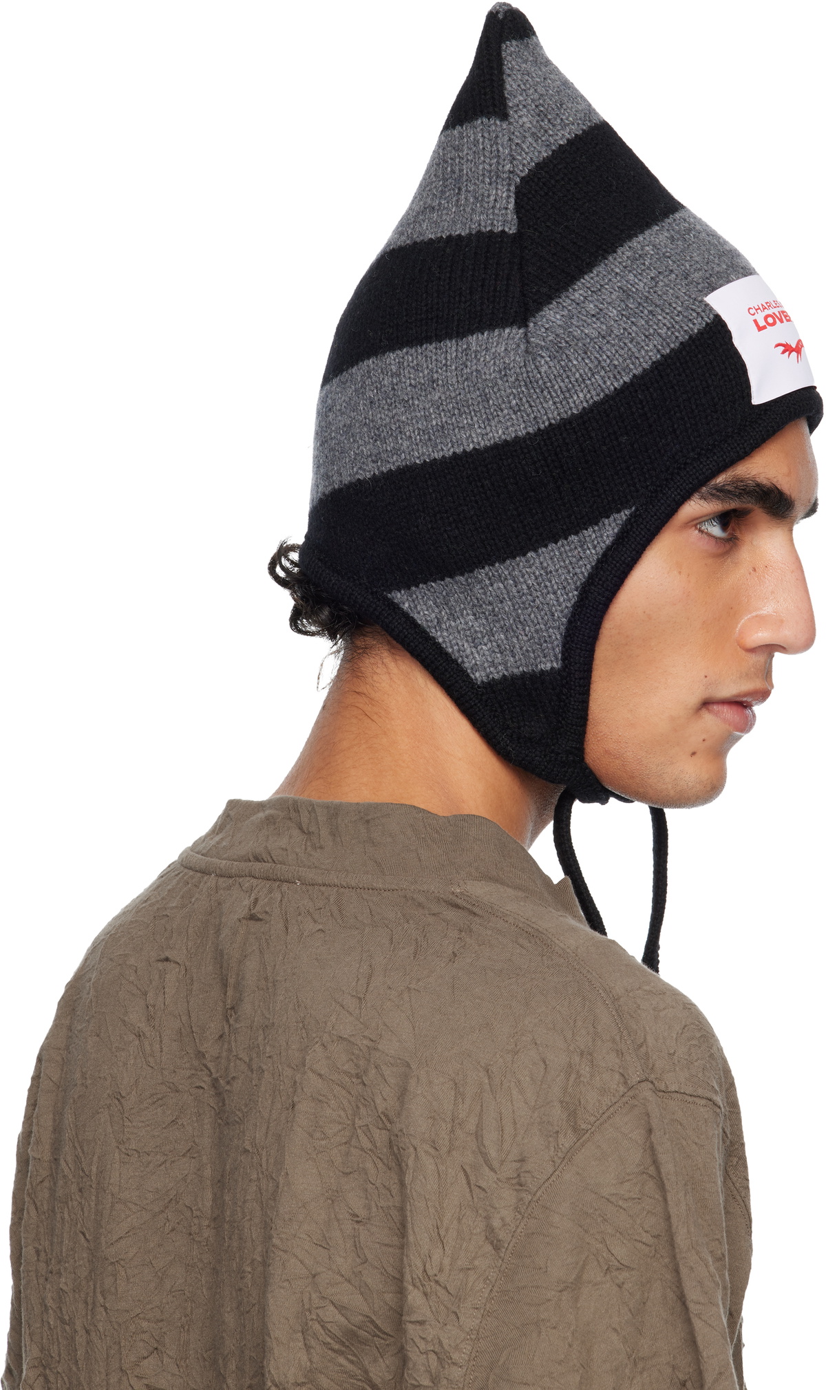 CHARLES JEFFREY LOVERBOY ホーンディティールビーニー Charles Jeffrey Loverboy イヤーディテール ビーニー | グレー