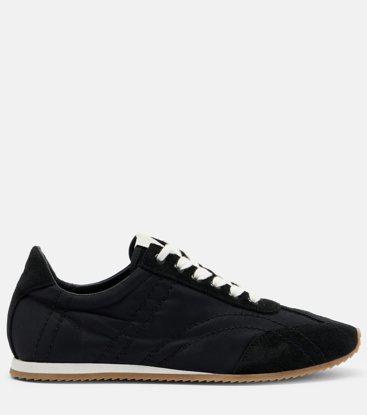 Toteme Flex suede-trimmed sneakers