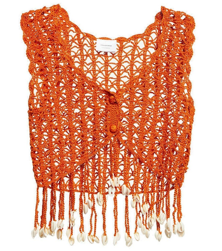 Photo: Anna Kosturova Embellished crochet crop top
