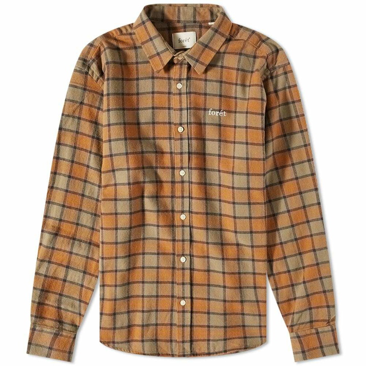 Photo: Foret Men's End Pillar Check Shirt in Rubber