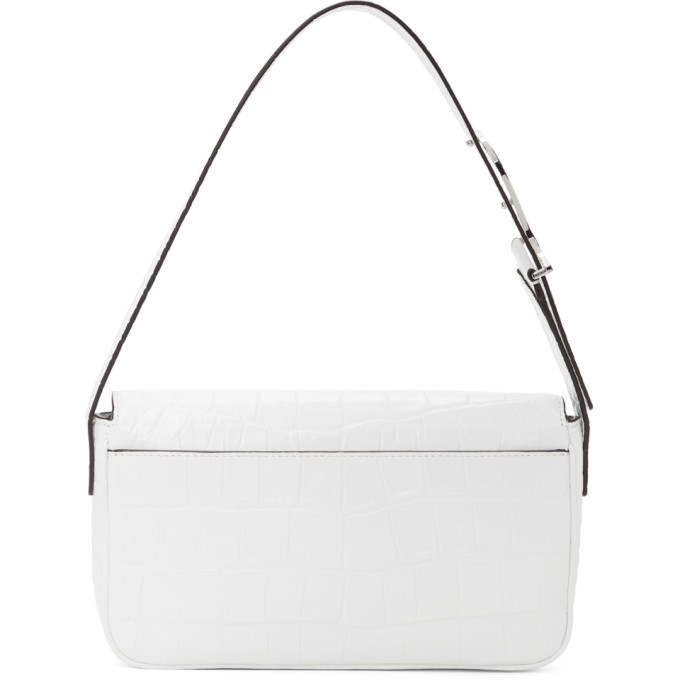 Staud White Croc Tommy Bag Staud