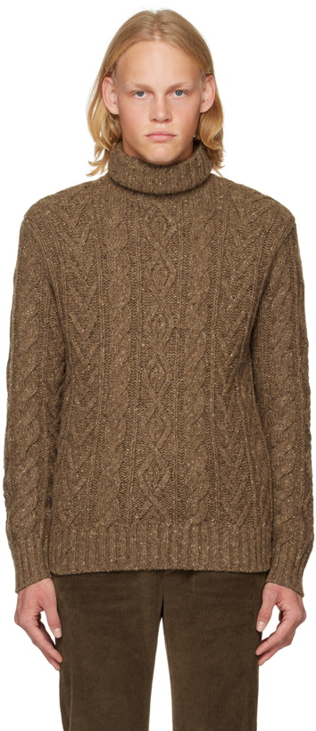 Photo: RRL Taupe Recycled Wool Turtleneck