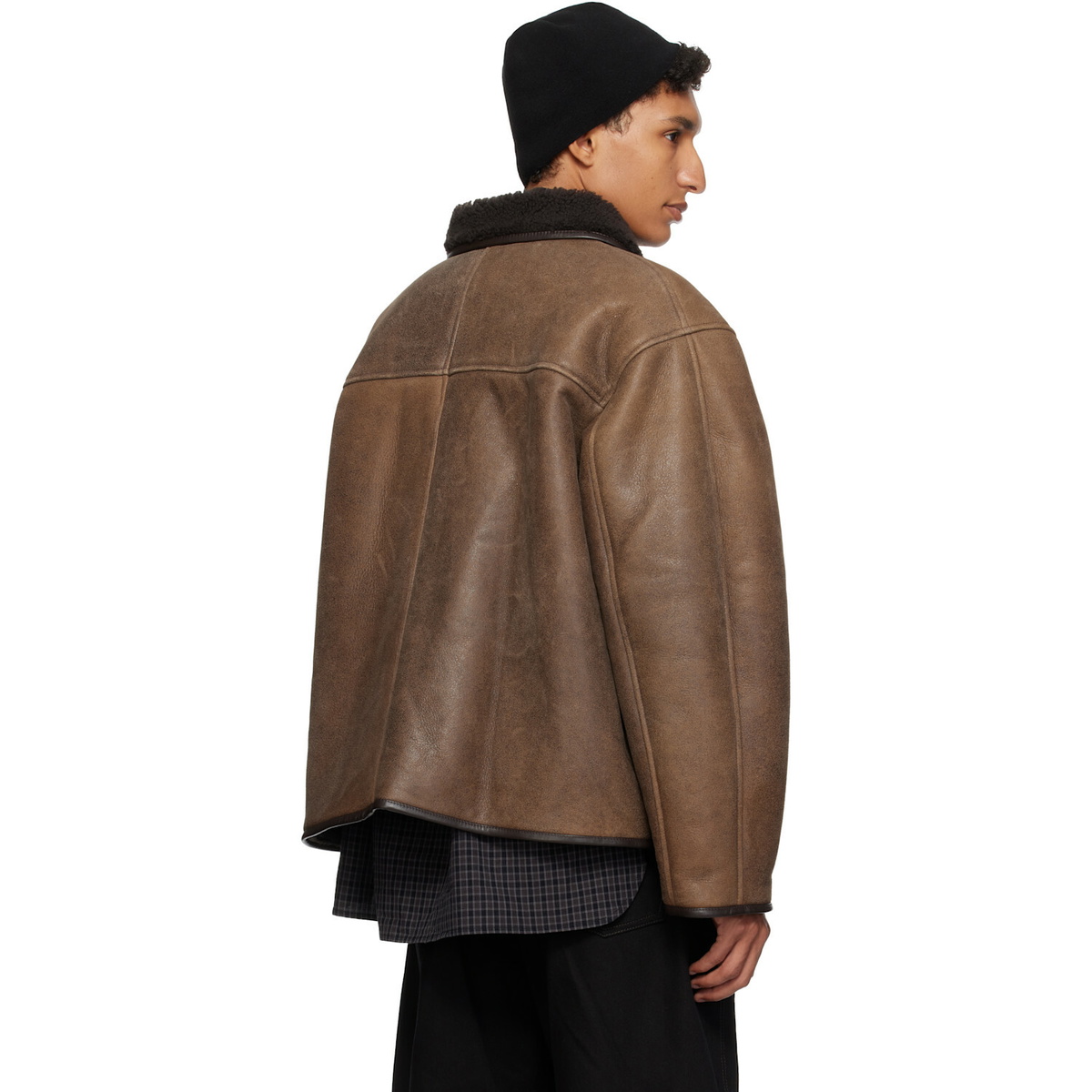 Cawley Brown Aviator Flying Leather Jacket