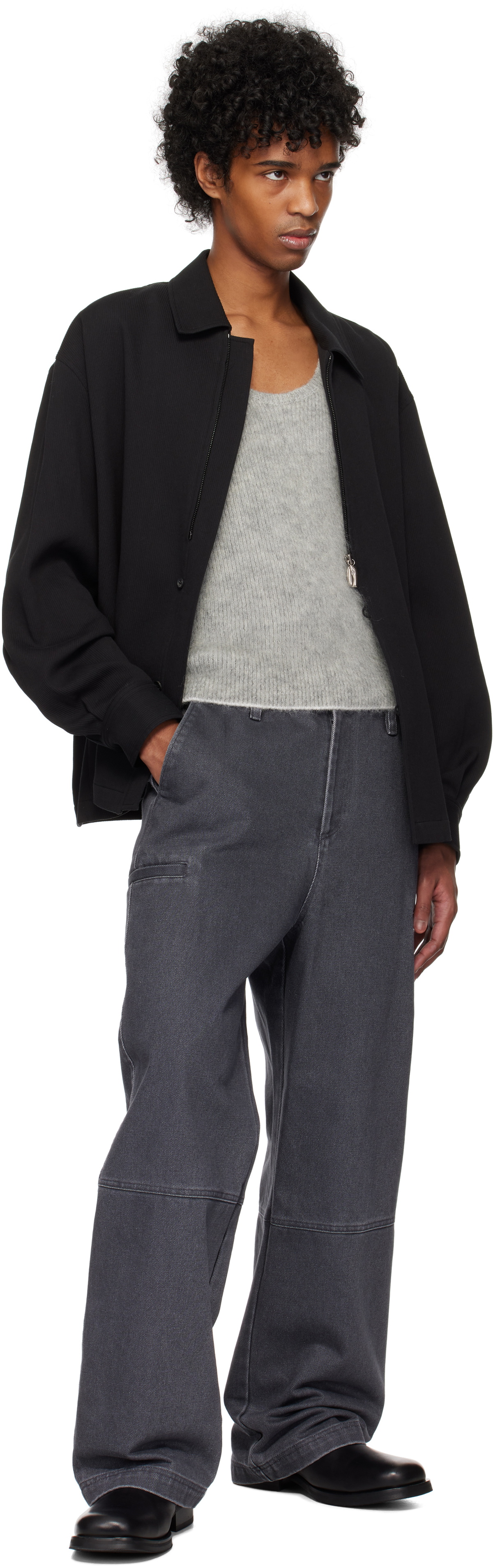 LE17SEPTEMBRE Black Zip & Button Front Jacket