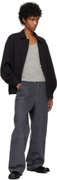LE17SEPTEMBRE Black Zip & Button Front Jacket