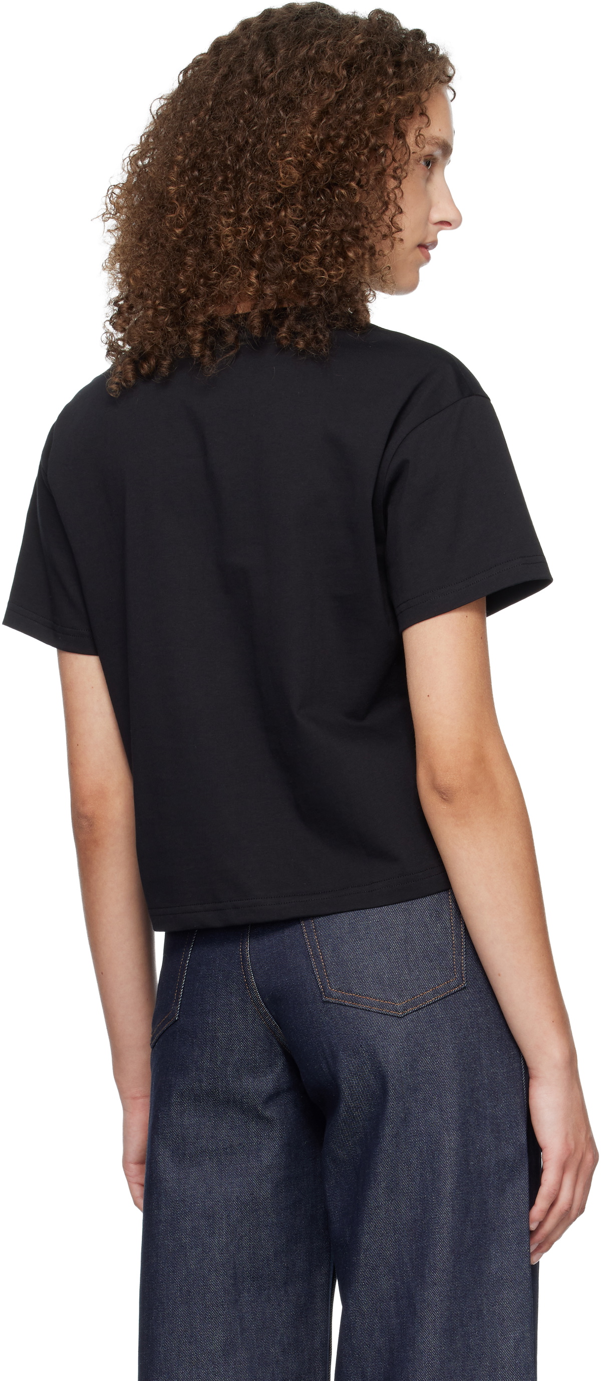 A.P.C. Black Boxy Micro Logo T-shirt