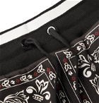 Dolce & Gabbana - Bandana-Print Cotton-Jersey Drawstring Shorts - Black