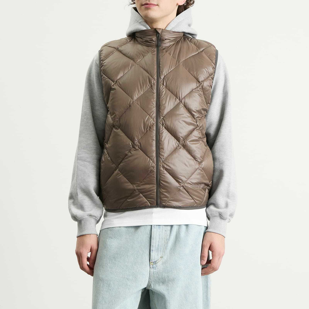 thisisneverthat Men's PERTEX Light Down Vest in Brown