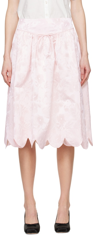 Photo: Sandy Liang Pink Greta Midi Skirt