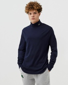 Lacoste Long Sleeved Turtle Neck Tee Shirt Blue - Mens - Longsleeves