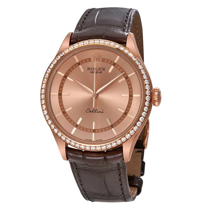 Photo: Rolex Cellini Pink Dial Automatic Mens 18kt Everose Gold Watch 50705RBR