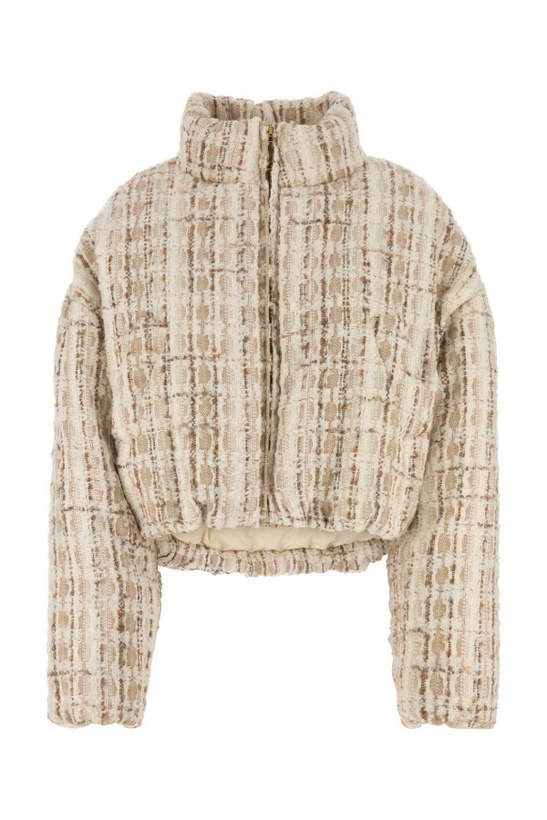 Photo: Khrisjoy Embroidered Tweed Down Jacket