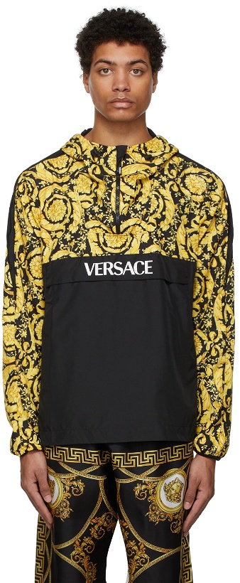 Photo: Versace Underwear Black Barocco Print Jacket
