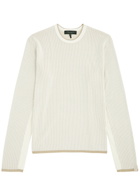 Rag & Bone Harvey Panelled Cotton Jumper Ivory