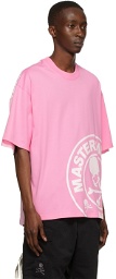 mastermind WORLD Pink Cotton T-Shirt