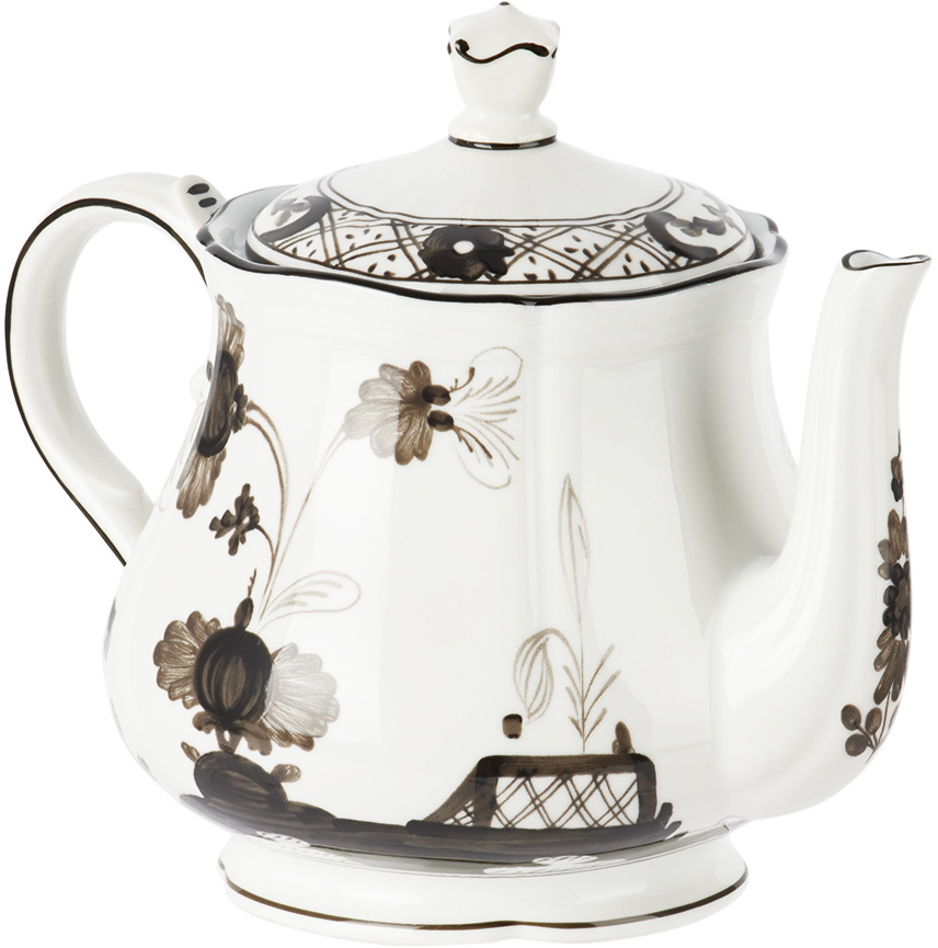 Ginori 1735 White Oriente Italiano Teapot Ginori 1735