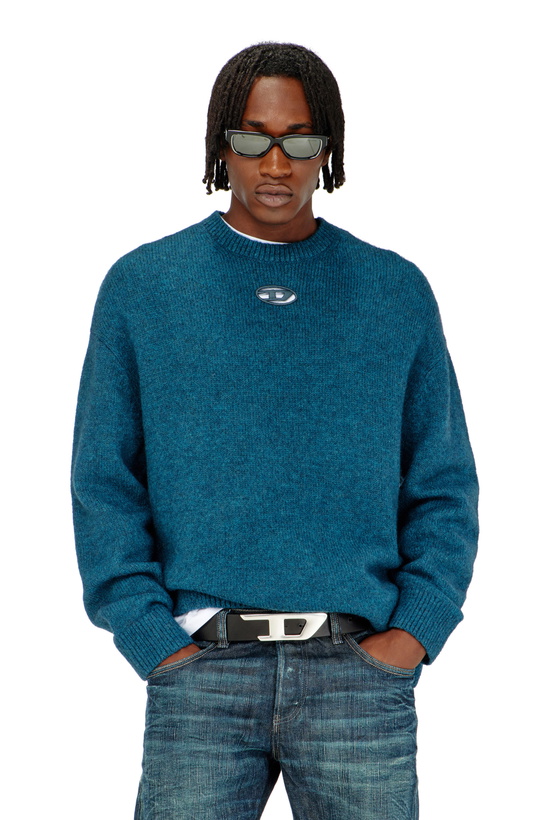 Photo: Diesel Jumper in wool and alpaca blend - Knitwear Mens in Green