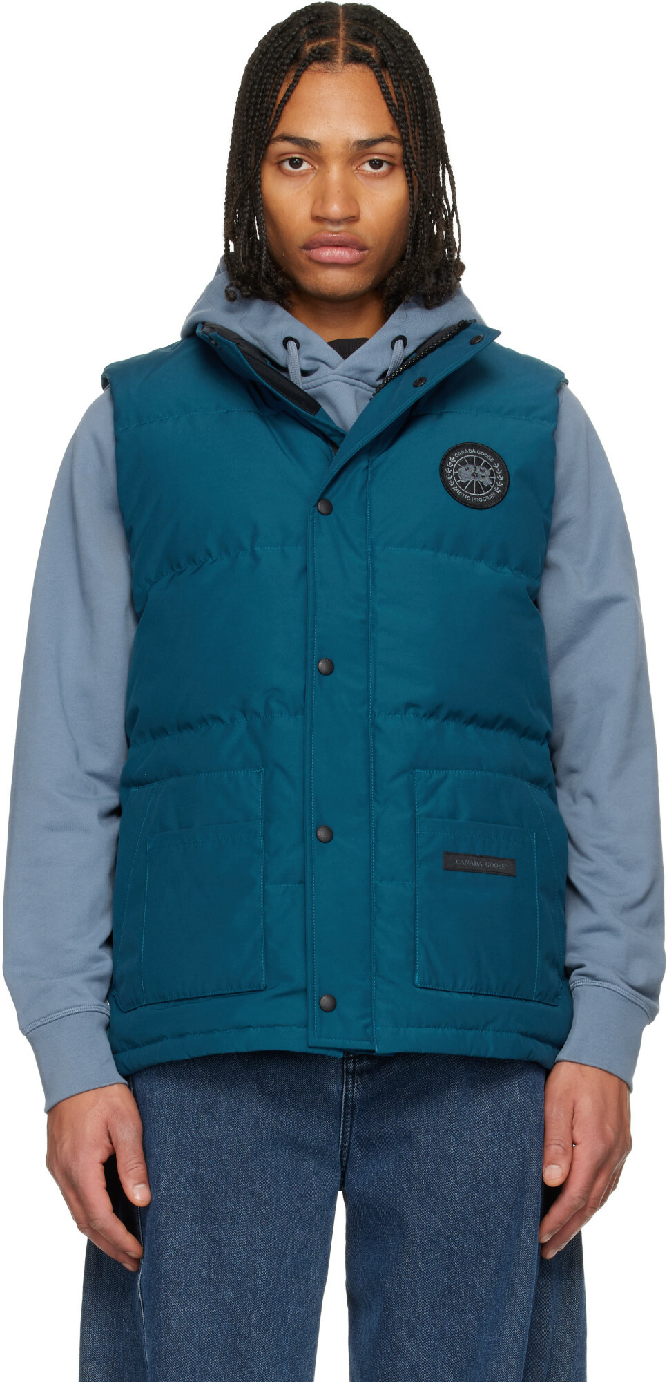 Canada Goose Blue 'Black Label' Freestyle Crew Down Vest