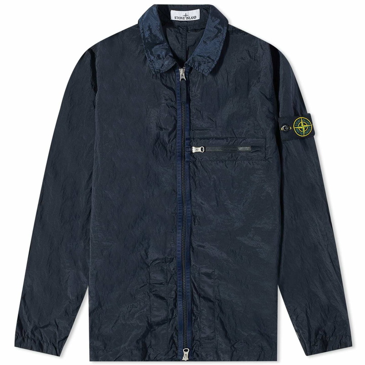 Photo: Stone Island Men's Nylon Metal Shirt Jacket in Navy