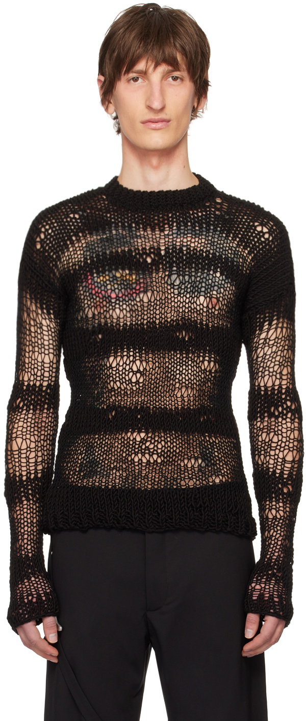 HELIOT EMIL Black Symbiotical Sweater