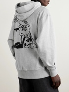 KENZO - Embroidered Cotton Hoodie - Gray