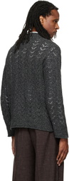 NULLUS Gray Eyelet Sweater