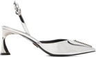 Stella McCartney Silver Elsa Patent Slingback Heels