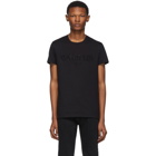 Balmain Black Glass Embroidered T-Shirt