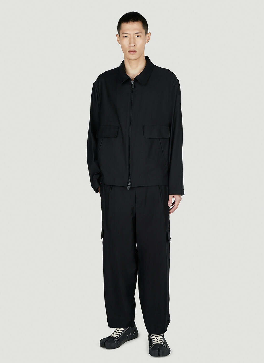 Yohji Yamamoto - A-One Layer Jacket in Black Yohji Yamamoto