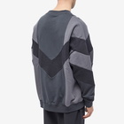 Adidas Men's Rekive Crew Sweat in Carbon/Grey Five