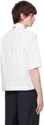 Thom Browne White Drawstring Hem Shirt