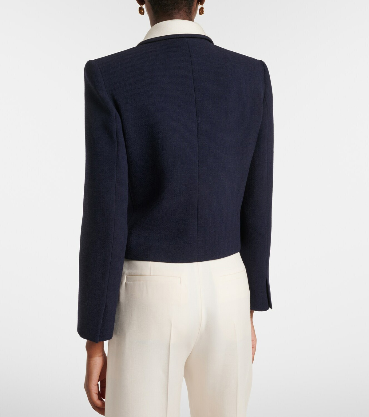 Valentino Tie-neck virgin wool jacket