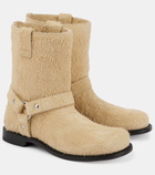 Loewe Campo brushed suede biker boots