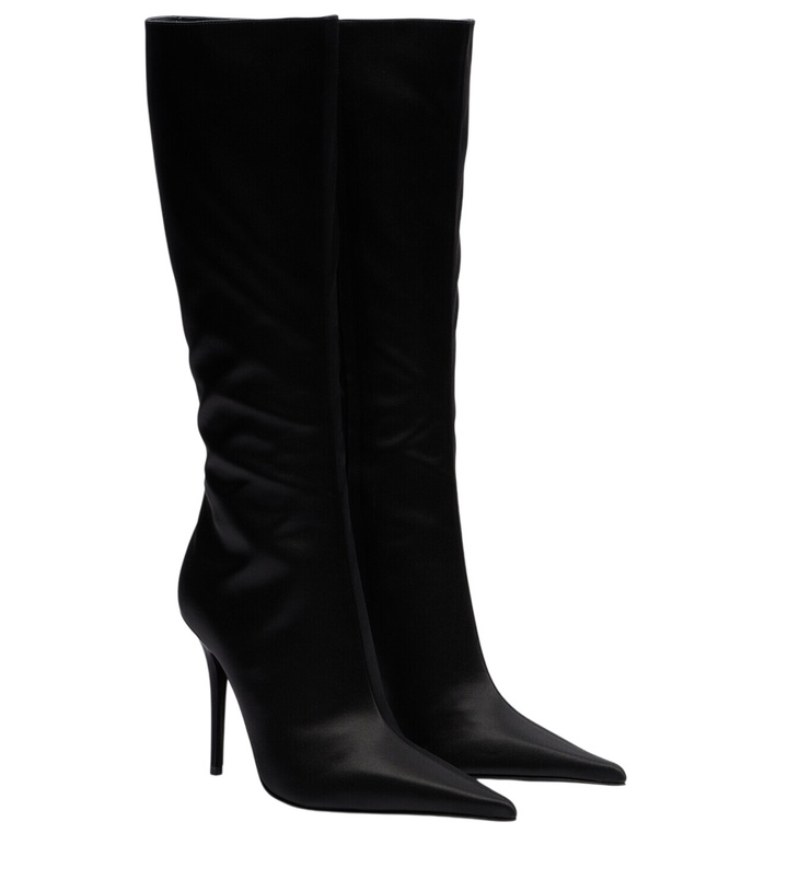 Photo: Amina Muaddi Barbara satin knee-high boots