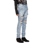 Balmain Blue Classic Biker Jeans