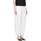 TOTEME White Drawstring Cotton Trousers