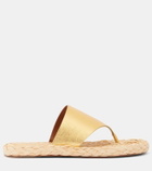 Paris Texas Amalfi metallic leather thong sandals