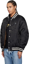 BAPE Brown ABC Camo Jacquard Reversible Bomber Jacket