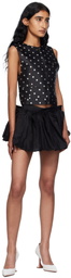 Pushbutton Black Polka Dot Trouser Detail Vest