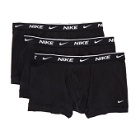 Nike Three-Pack Black Cotton Everyday Boxer Briefs
