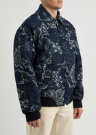 Off-white Jacquard Denim Bomber Jacket Multicoloured 1