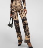 Jean Paul Gaultier Heraldique high-rise straight pants